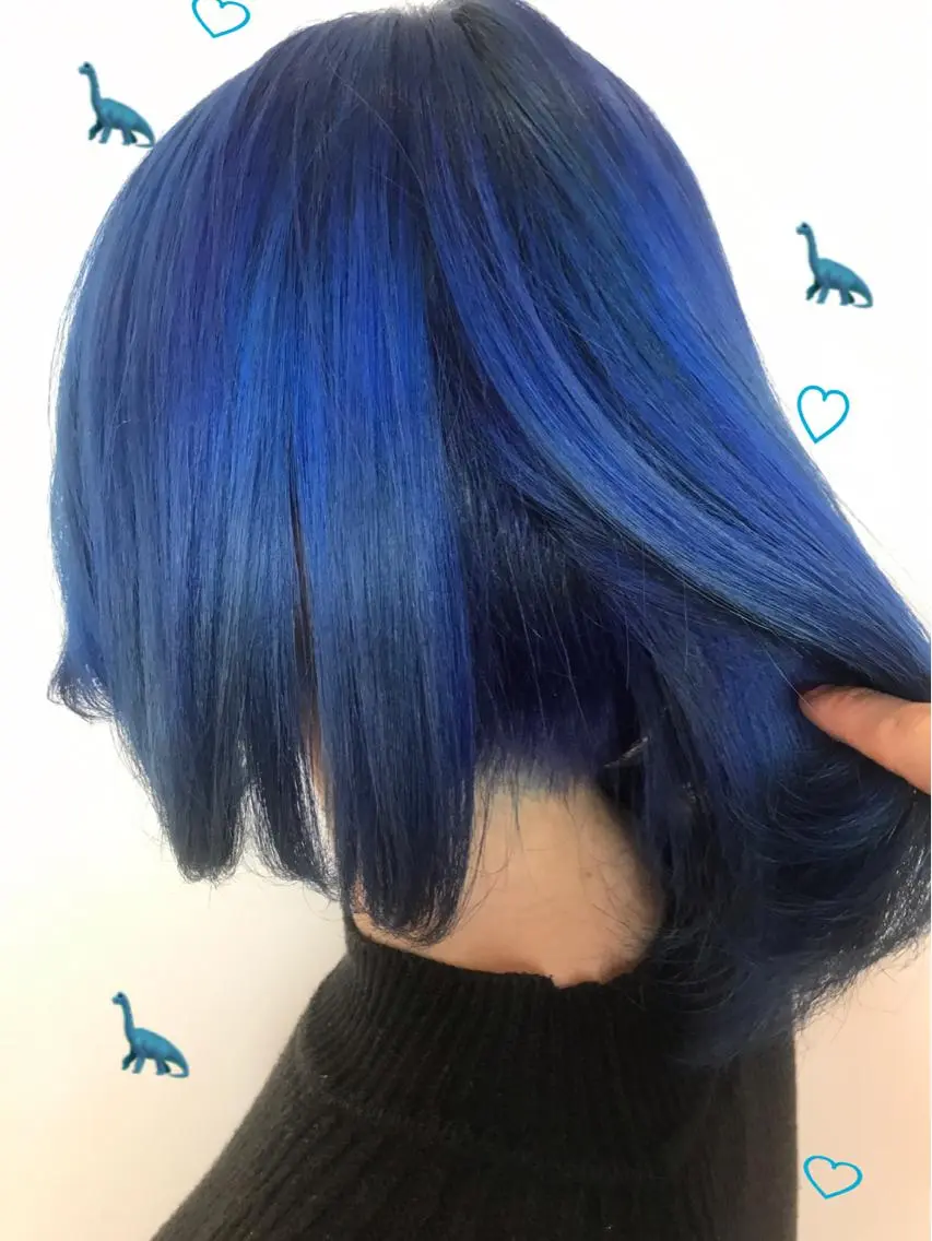 ショート カラー ブリーチ ブルーカラー 新宿駅近♡個室 ♡関口三都季🌜のヘアスタイル