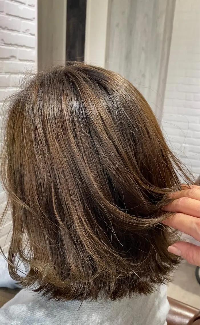 ミディアム カラー Renatus店長 金子裕美のヘアスタイル