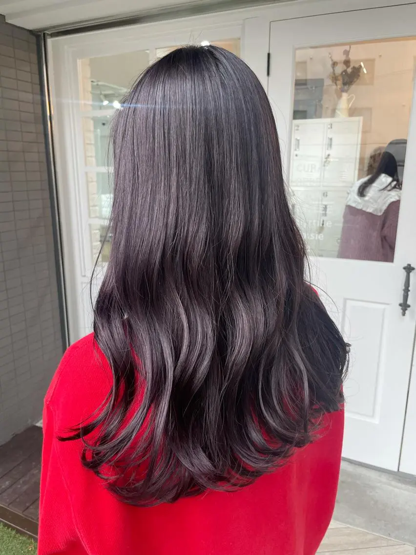 ロング カラー ヘアカラー トリートメント 酸性縮毛矯正 梅田茶屋町 Juriのヘアスタイル