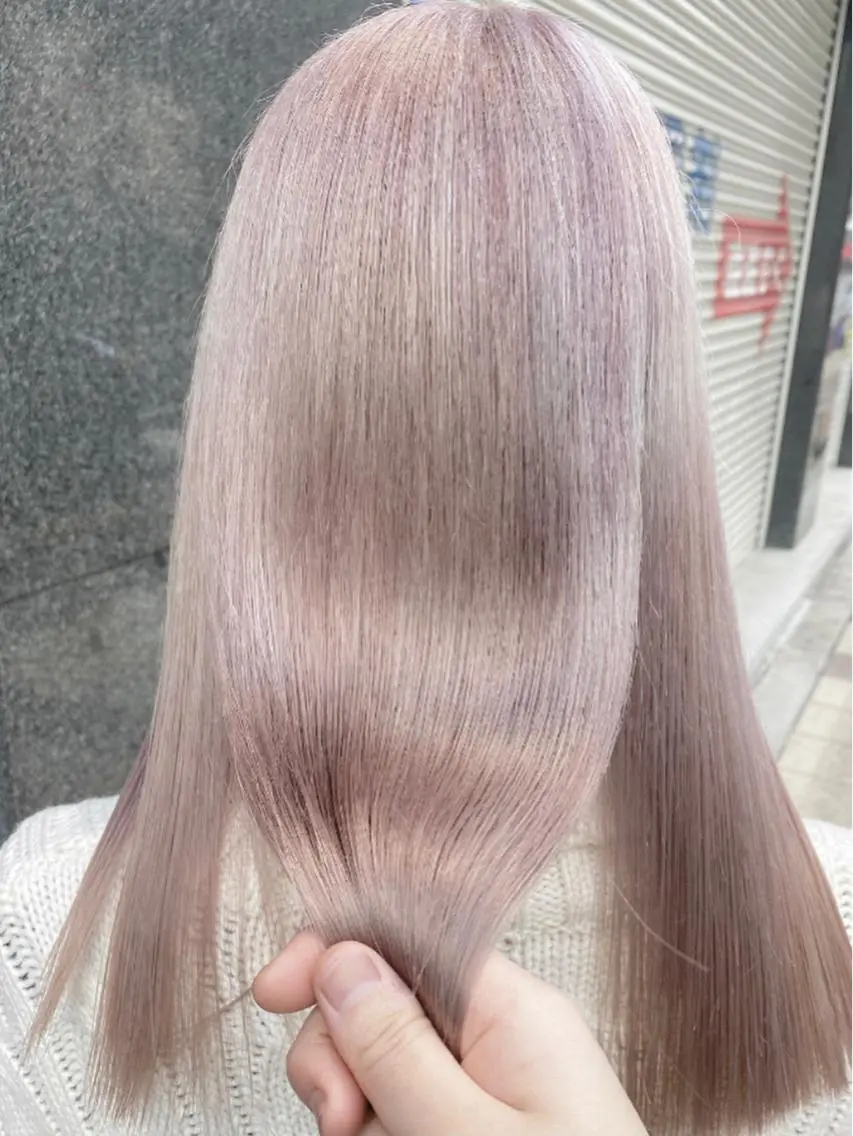 ロング カラー ブリーチ ダブルカラー グレージュ ハイトーンカラー イルミナカラー 🧡色落ちまで2度 楽しめる🧡ヨシキのヘアスタイル