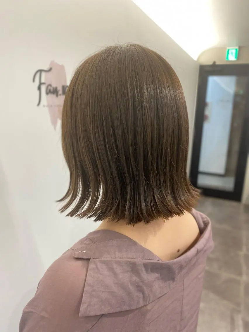 ミディアム カット 縮毛矯正 トリートメント Fan.ray⭐️ 松永拓巳のヘアスタイル