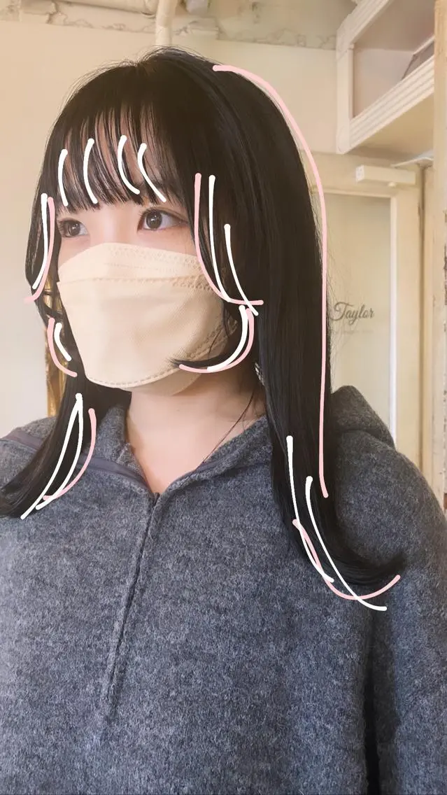 ロング カラー 小顔カット ウルフカット KAREN🕊️ 大宮美容室のヘアスタイル