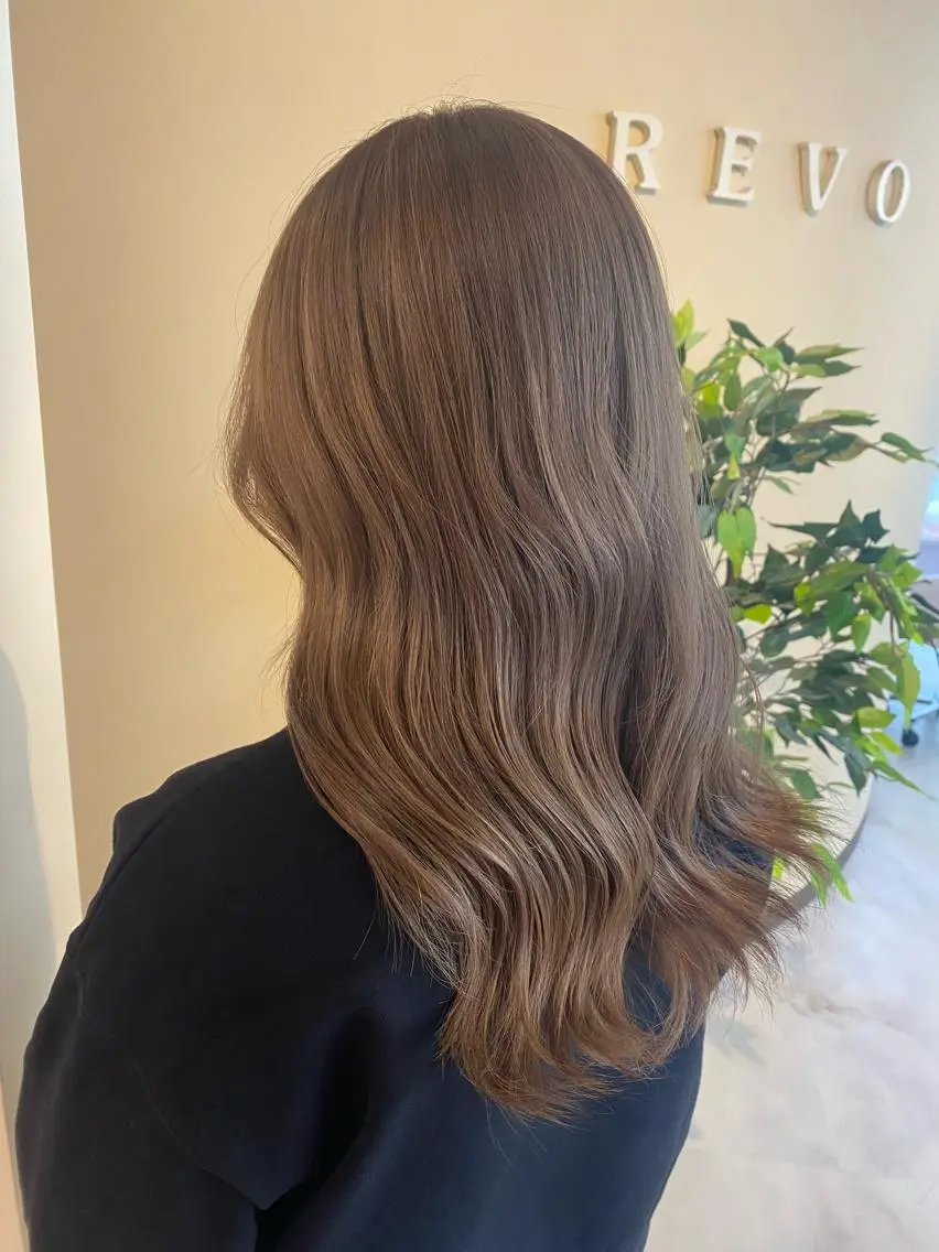 ロング カラー 女性目線でつくる ボブ縮毛矯正のヘアスタイル