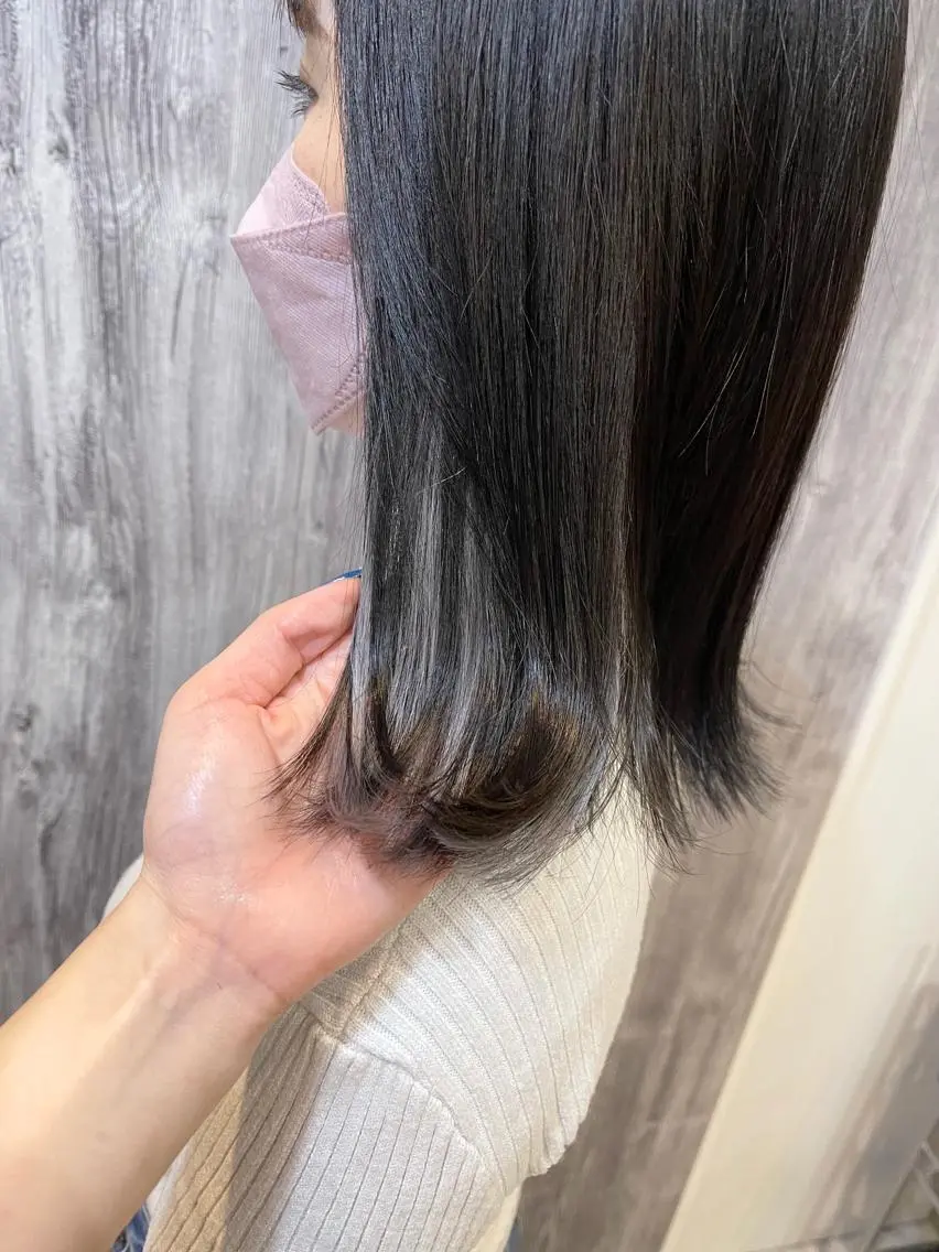 ミディアム カラー エクステ 髪質改善で 憧れの潤艶美髪にのヘアスタイル