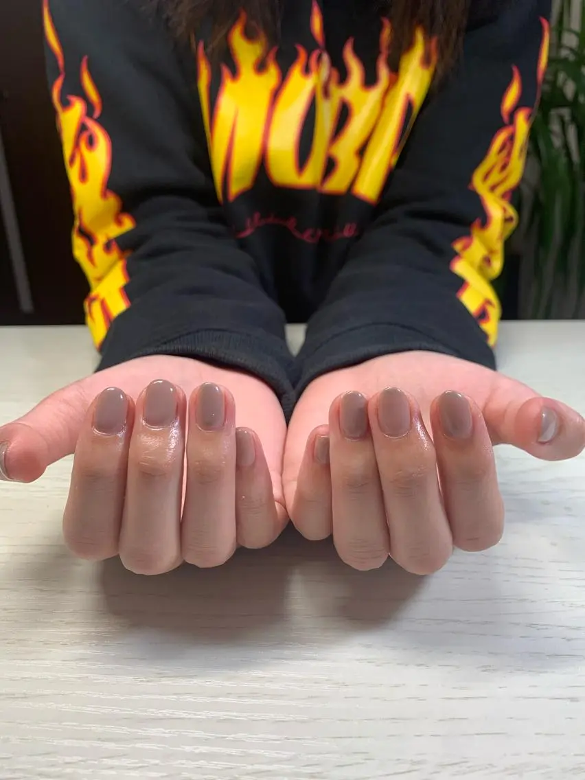 ネイル ワンカラーネイル SAKU nail 作島茜のネイルデザイン