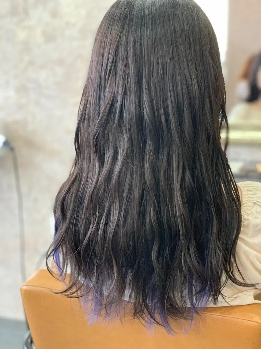 ロング アッシュ メンズスタイル バレイヤージュ　齋藤のヘアスタイル