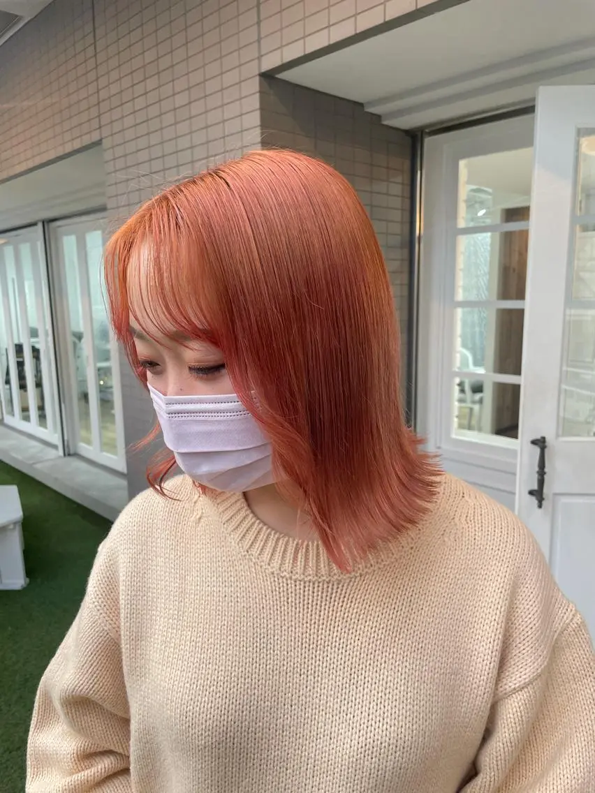ミディアム カラー ヘアアレンジ ヘアカラー トリートメント 酸性縮毛矯正 梅田茶屋町 Juriのヘアスタイル
