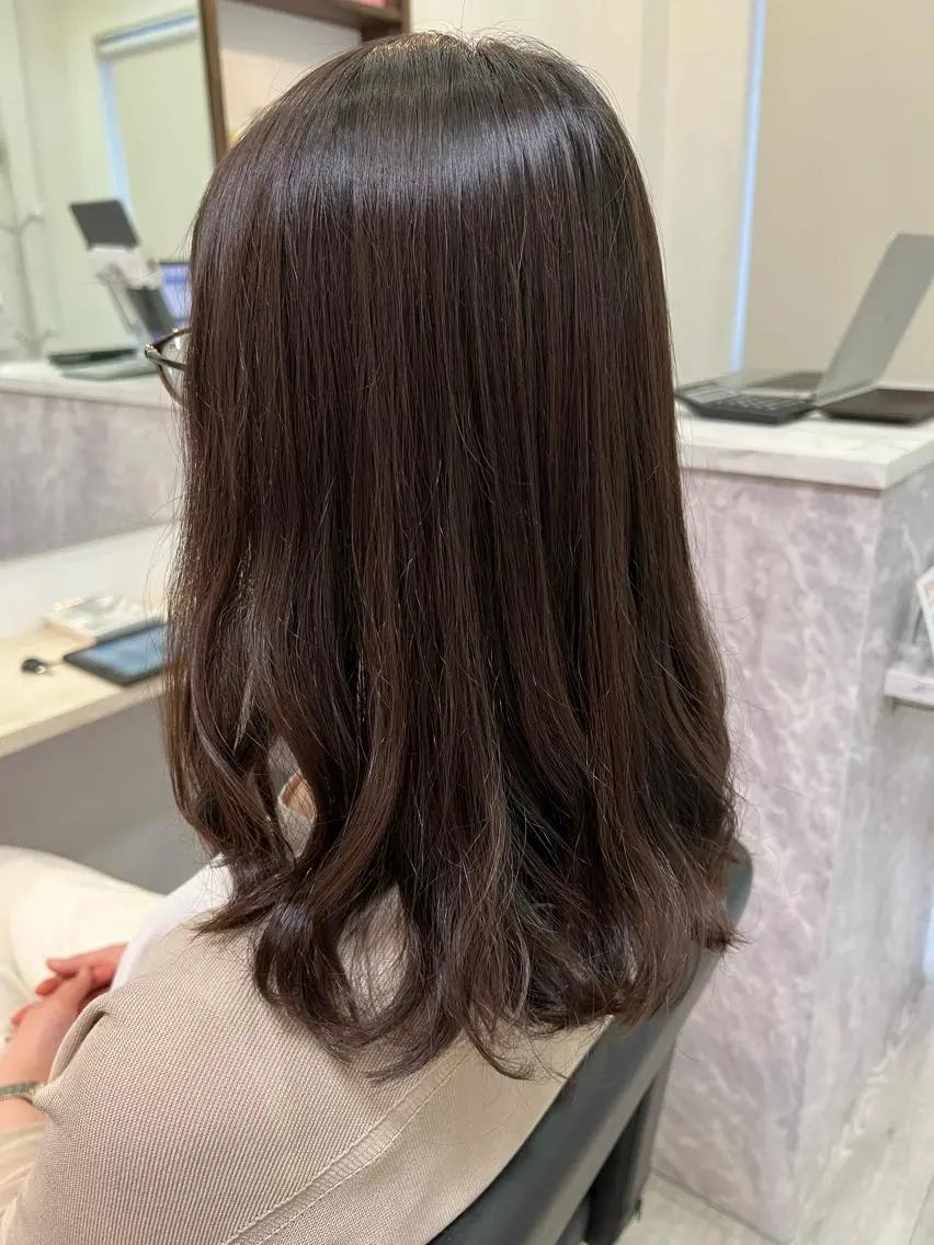 セミロング カット ヘアカラー トリートメント 🤍美髪×艶カラー RYOKO🤍のヘアスタイル