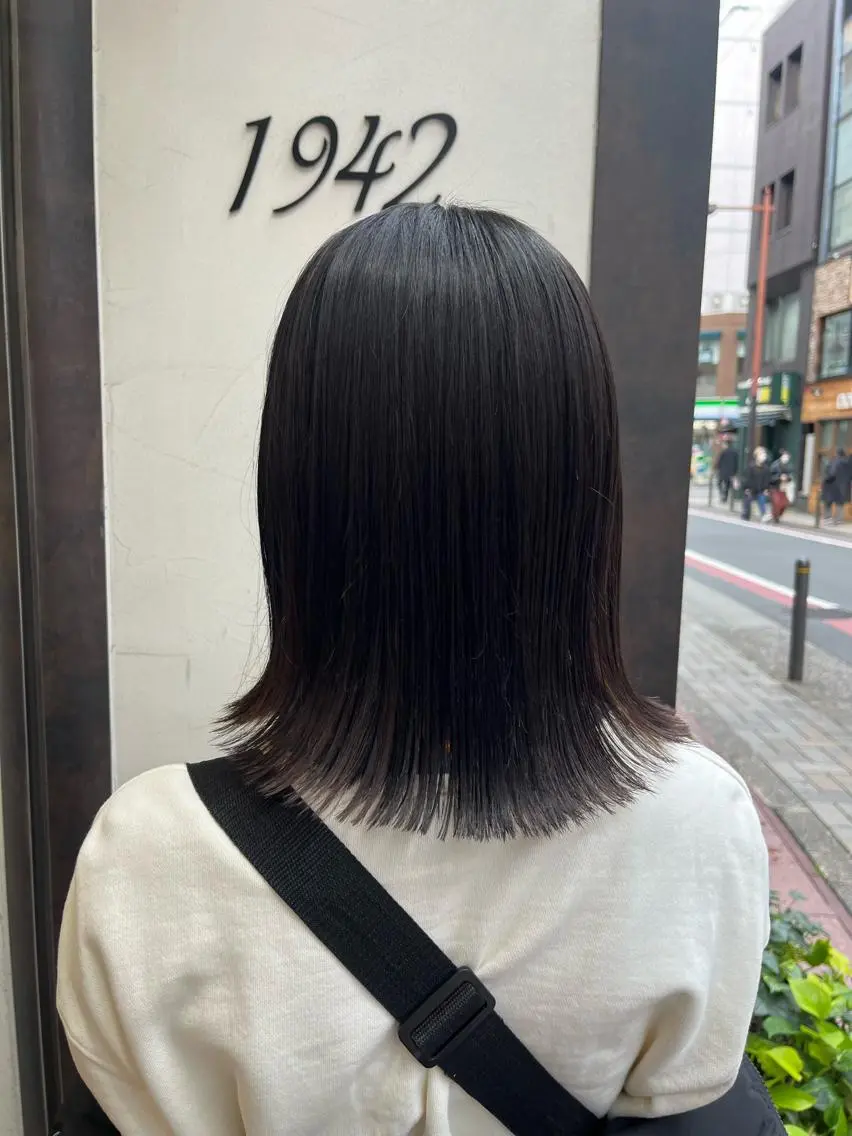 ミディアム ボブ 外ハネヘア 田畑 優希のヘアスタイル