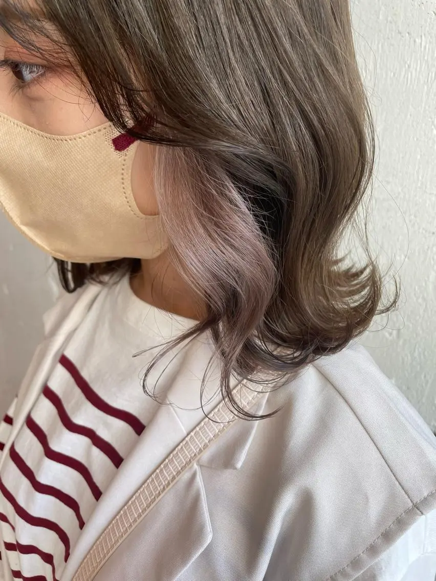 ミディアム カラー カット ヘアカラー トリートメント hisano / ハイトーン･透明感のヘアスタイル