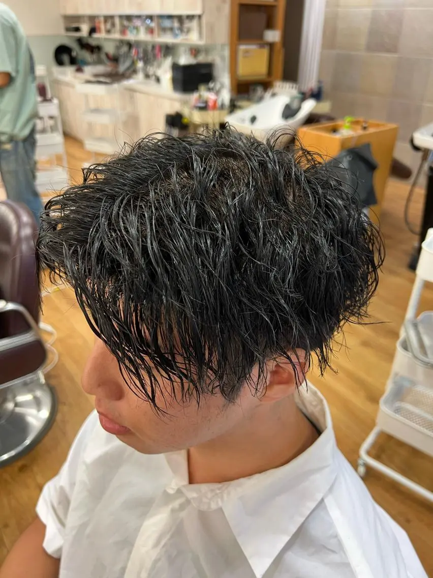 ショート パーマ メンズ カット パーマ 湘南のパーマ職人 🔥清水琉葵🔥のヘアスタイル