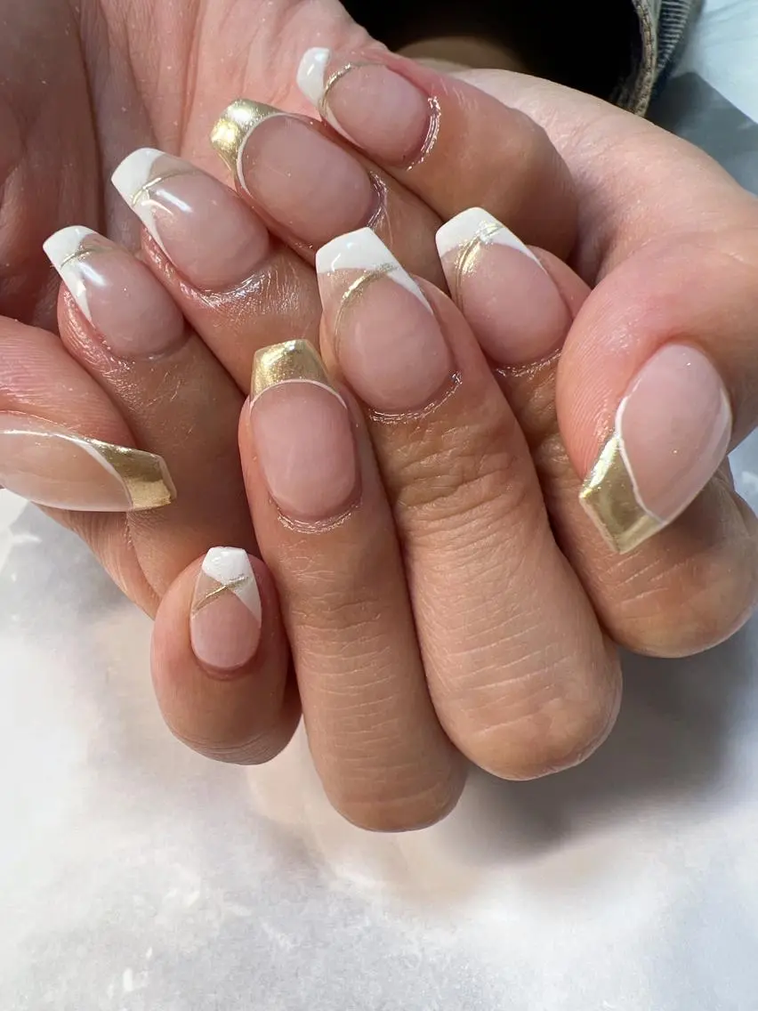 ネイル フレンチネイル ミラーネイル coco nailのネイルデザイン