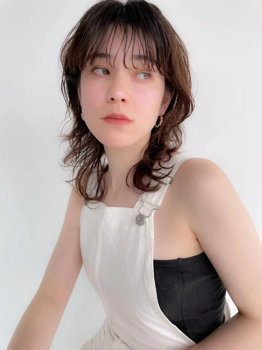 ミディアム カラー パーマ 💖美髪矯正💖 辻未侑のヘアスタイル