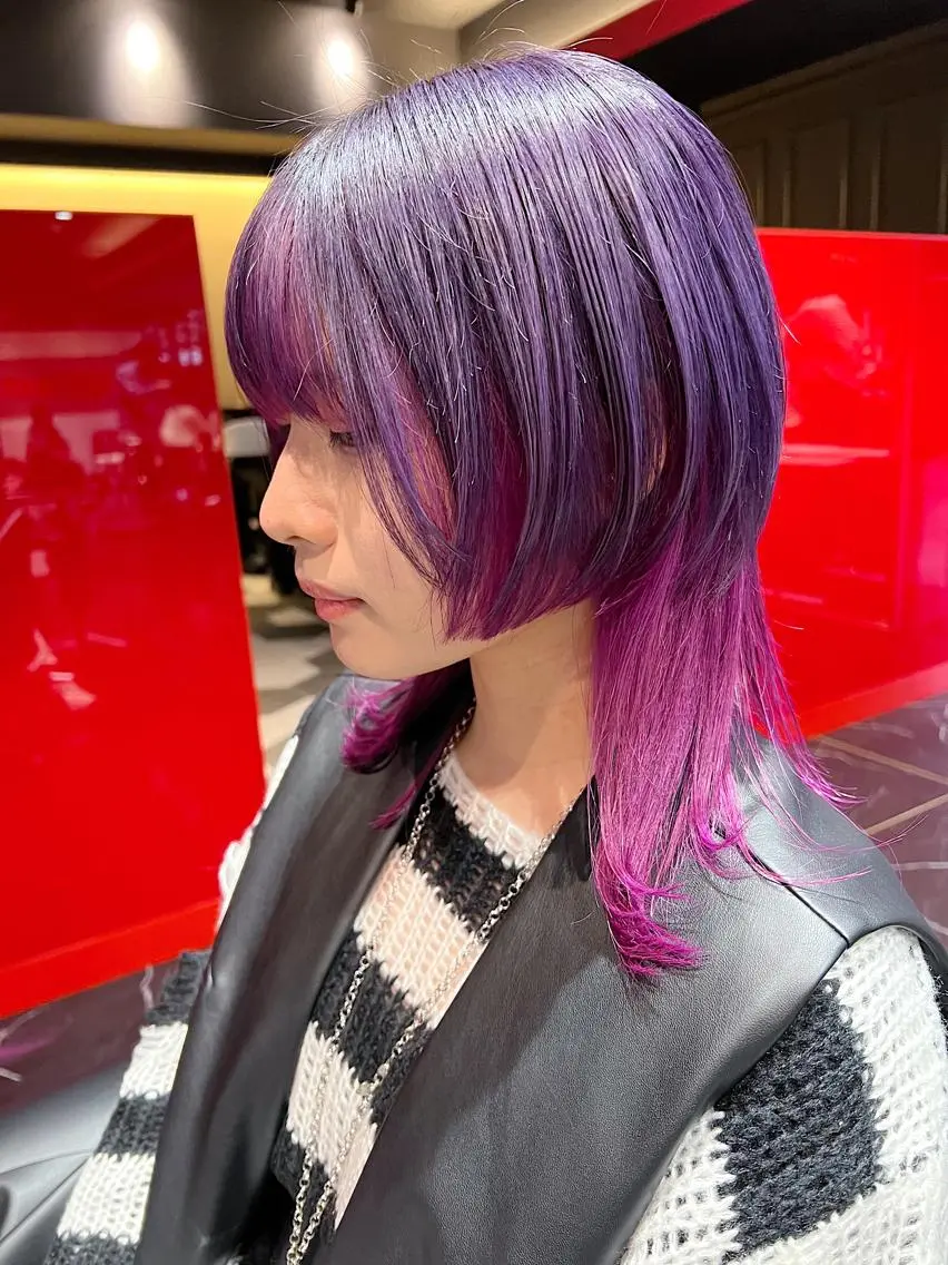 ミディアム 髪質改善 トリートメント ヘアカラー ブリーチカラー/ 岩破瑞希のヘアスタイル