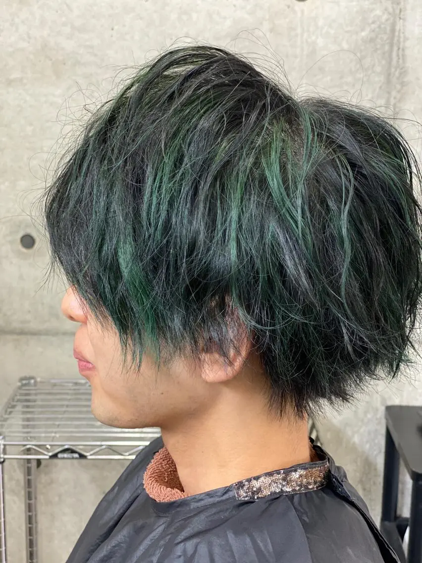 ショート カラー ヘアアレンジ メンズ メンズハイライト ハイライトカラー ハイライト カット ヘアカラー MODE K’s川西 瀧尻光のヘアスタイル
