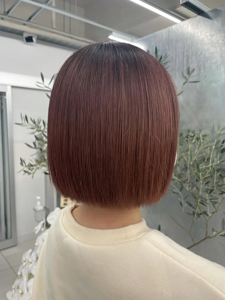 ショート ボブ トリートメント 暖色🎀ゆるふわ☁️ MOERI 🍒のヘアスタイル