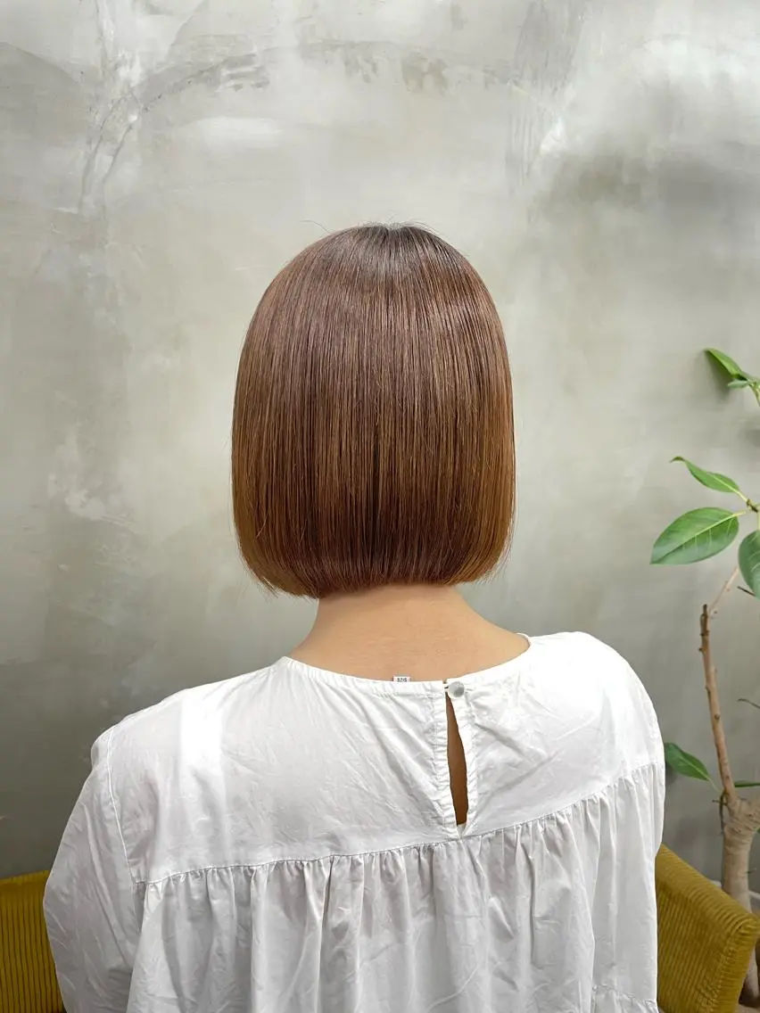 ミディアム ミディアムパーマ トリートメント 🫧ほのか /透明感カラー🫧のヘアスタイル