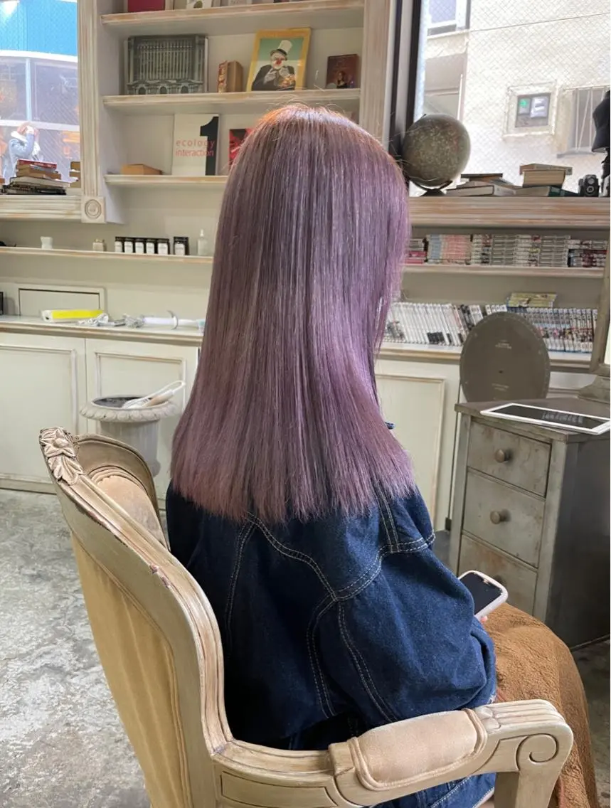 セミロング カット ヘアカラー トリートメント 🔥女子ウケ🔥 メンズカットRIOのヘアスタイル