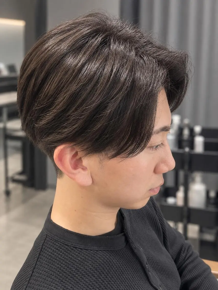 パーマ メンズ ショート カット 縮毛矯正 ANNAメンズカット パーマ縮毛矯正🧡のヘアスタイル