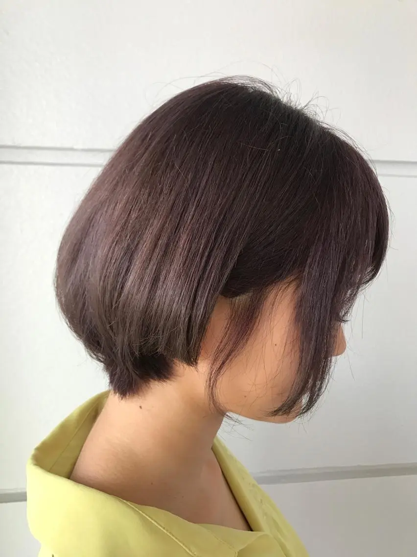 ショート カラー パーマ ヘアアレンジ グレージュ ラベンダーカラー ラベンダーグレージュ ラベンダーグレー 松尾謙佑【ハイライト LEDエクステ】のヘアスタイル
