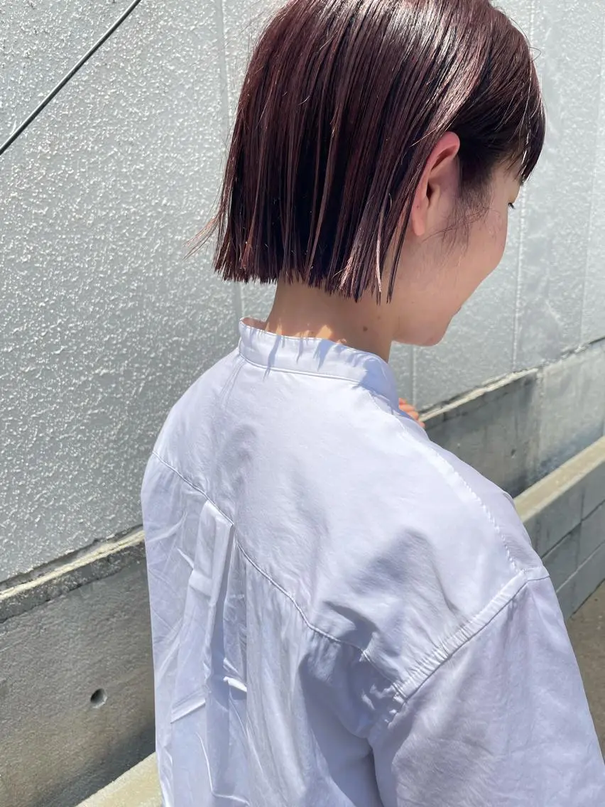 ミディアム カット ヘアカラー トリートメント ayane⭐️ボブ・ ショート・パーマのヘアスタイル