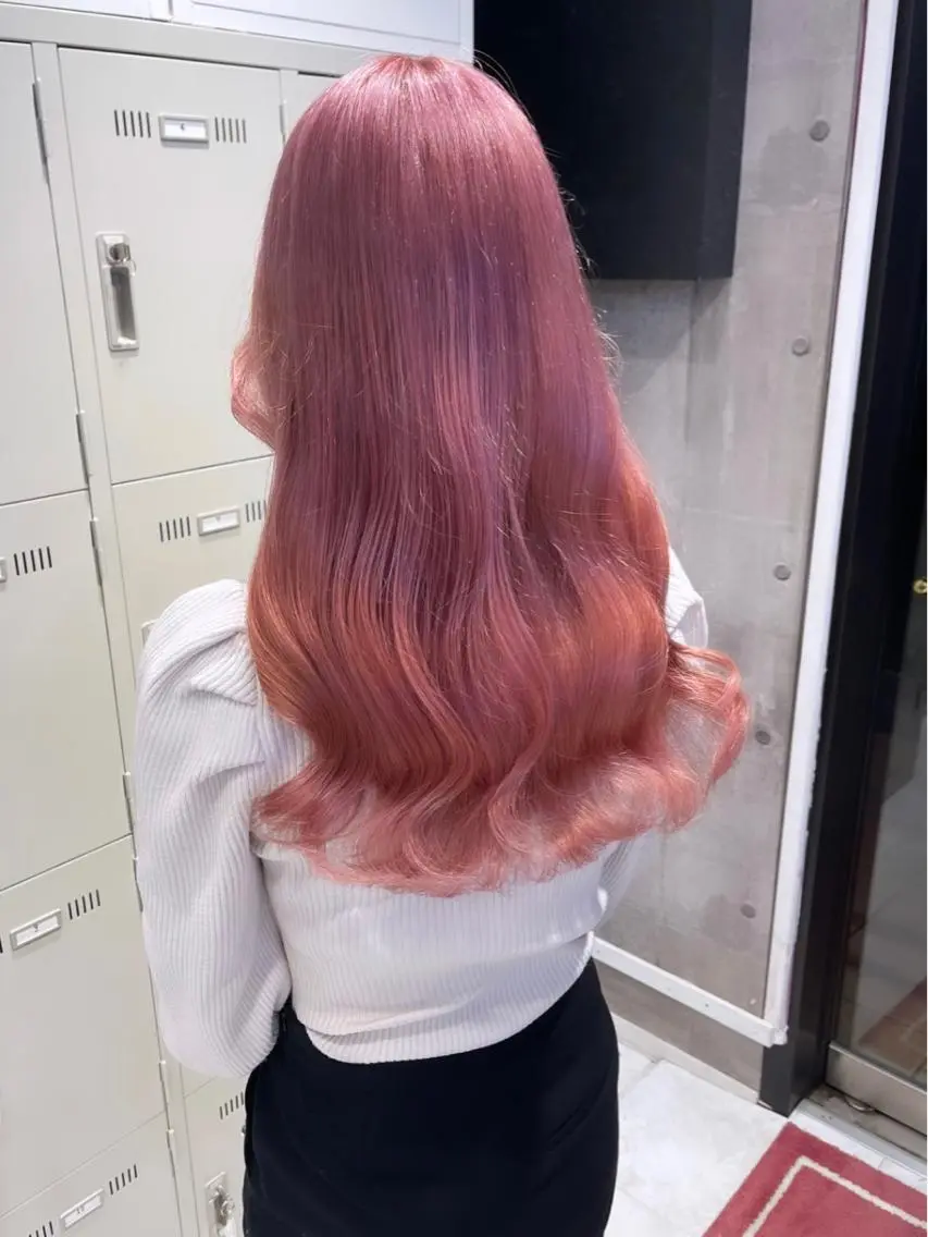 ロング カラー パーマ ヘアアレンジ メンズ キッズ ネイル マツエク・マツパ アイブロウ レイヤー/ダブル カラー/YURINAのヘアスタイル