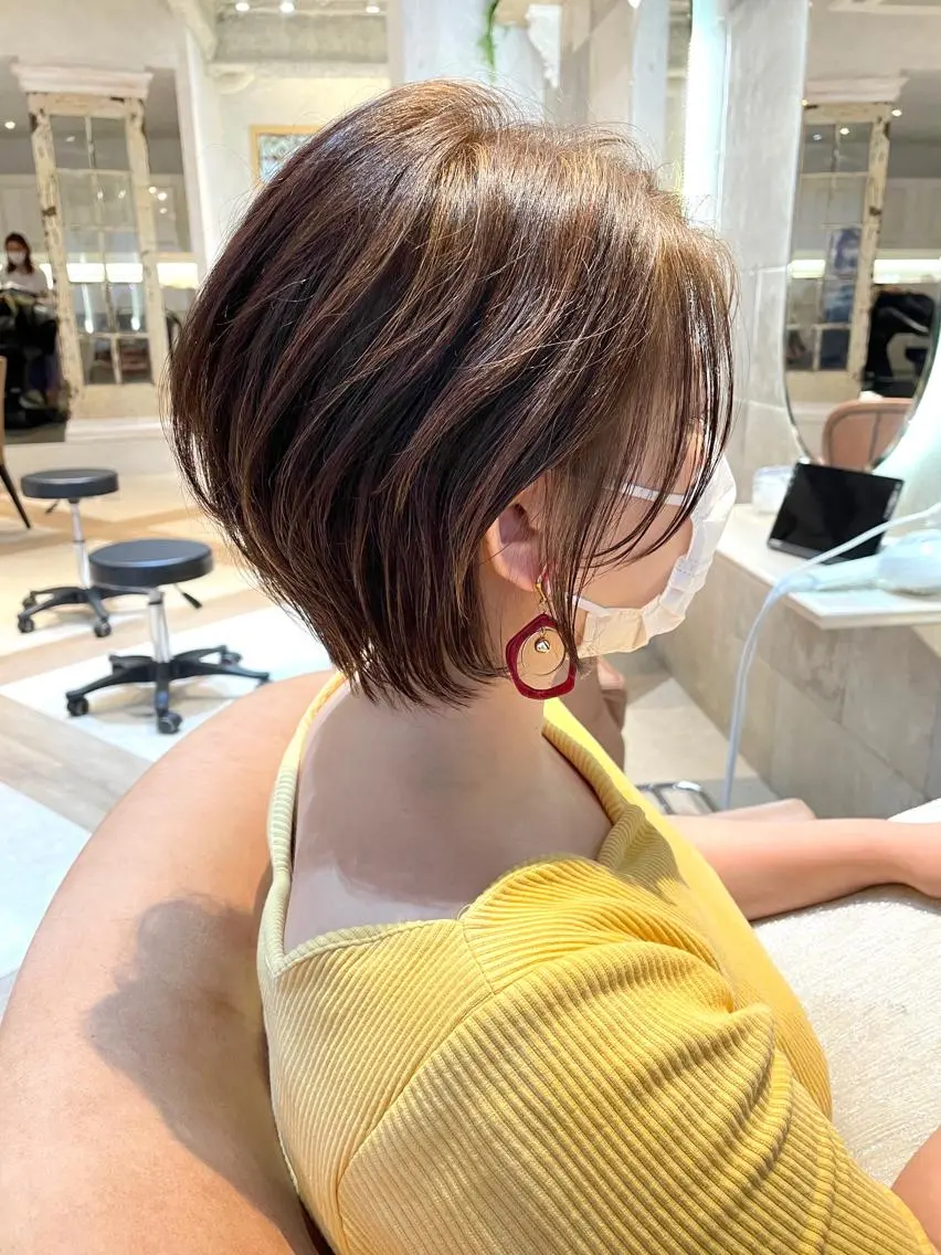 ショート カラー 似合わせカット ショートヘア ヘアカラー トリートメント 韓国ヘア/髪質改善 /Harunaのヘアスタイル