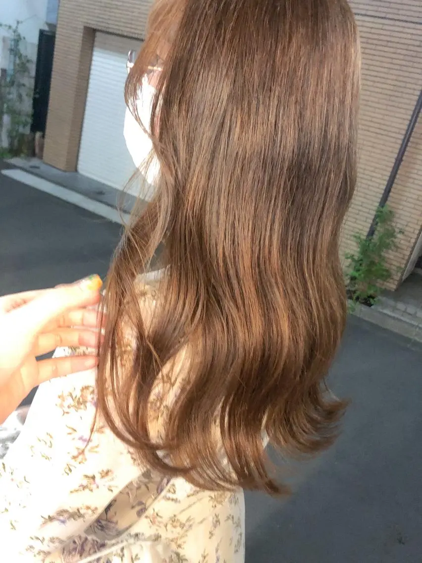 ロング カラー ヘアアレンジ イルミナカラー トリートメント rii-🩰 トレンドメイクのヘアスタイル