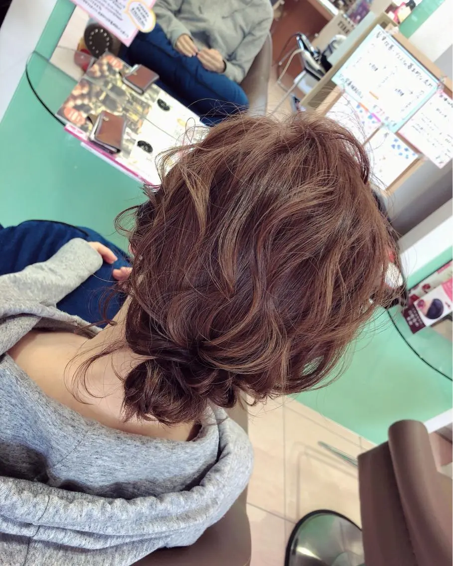 ヘアアレンジ ボブ ヘアセット 松田 みのりのヘアスタイル
