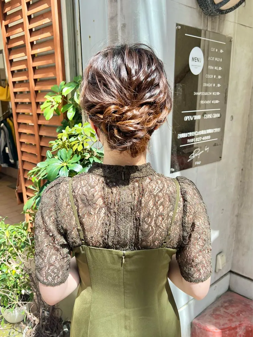 ミディアム カラー ヘアアレンジ 「sumi」 AMIのヘアスタイル
