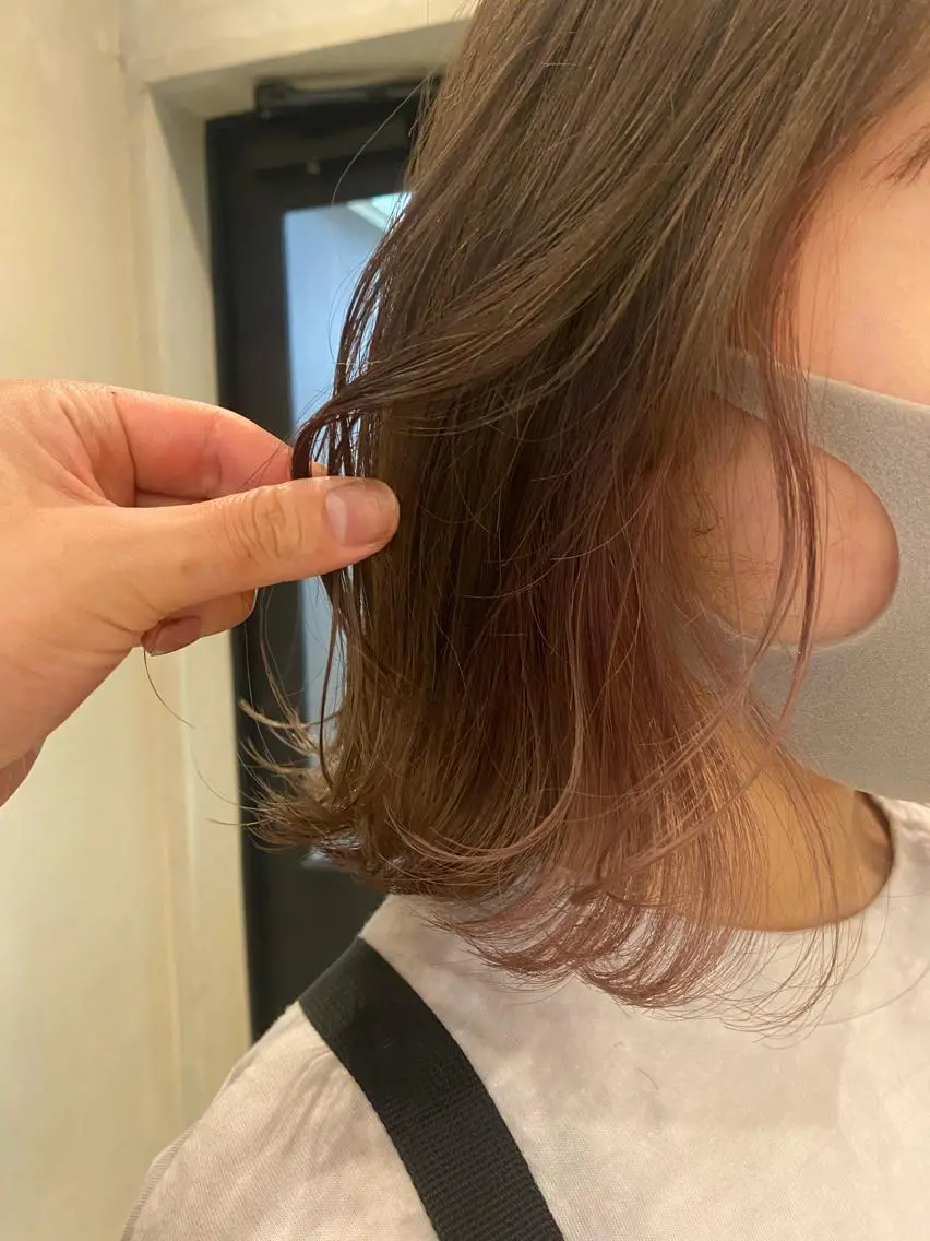 ミディアム 新宿/顔周りカット +レイヤー=しずく♩のヘアスタイル