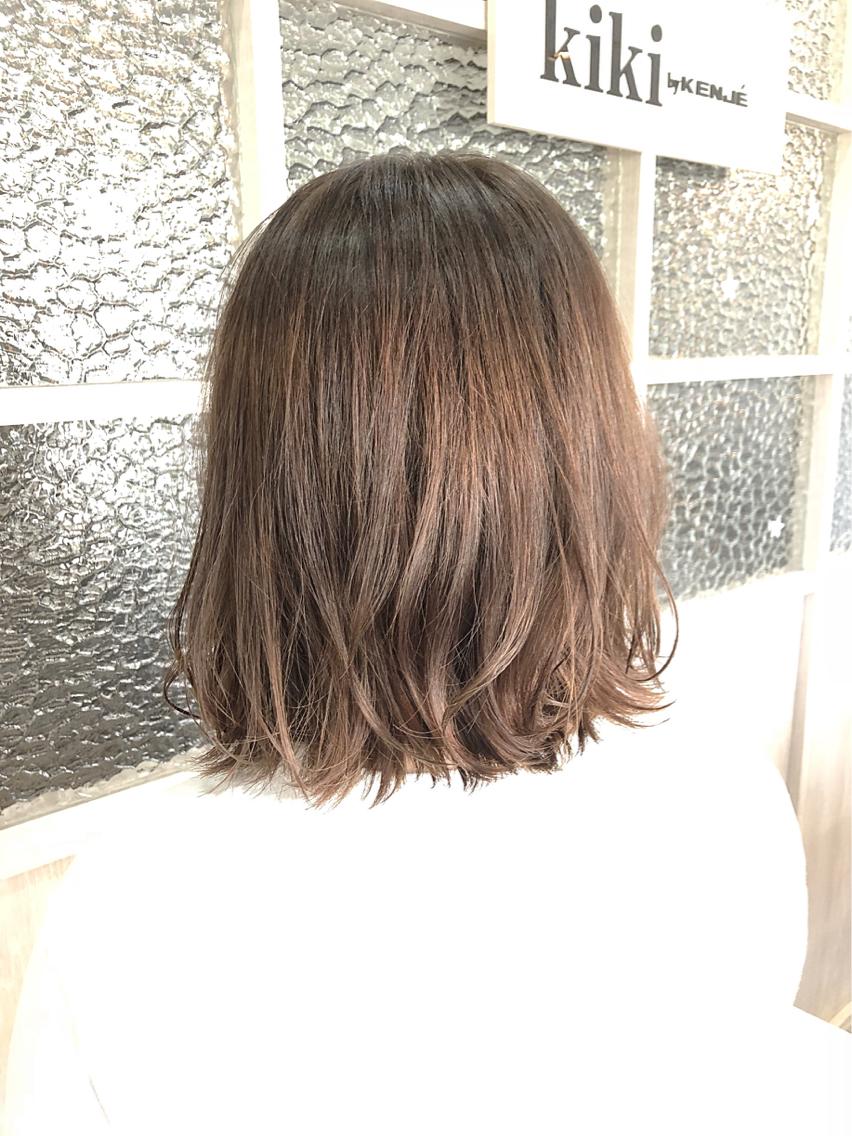 ミディアム 切りっぱなしボブ ボブ 植田 敬太のヘアスタイル