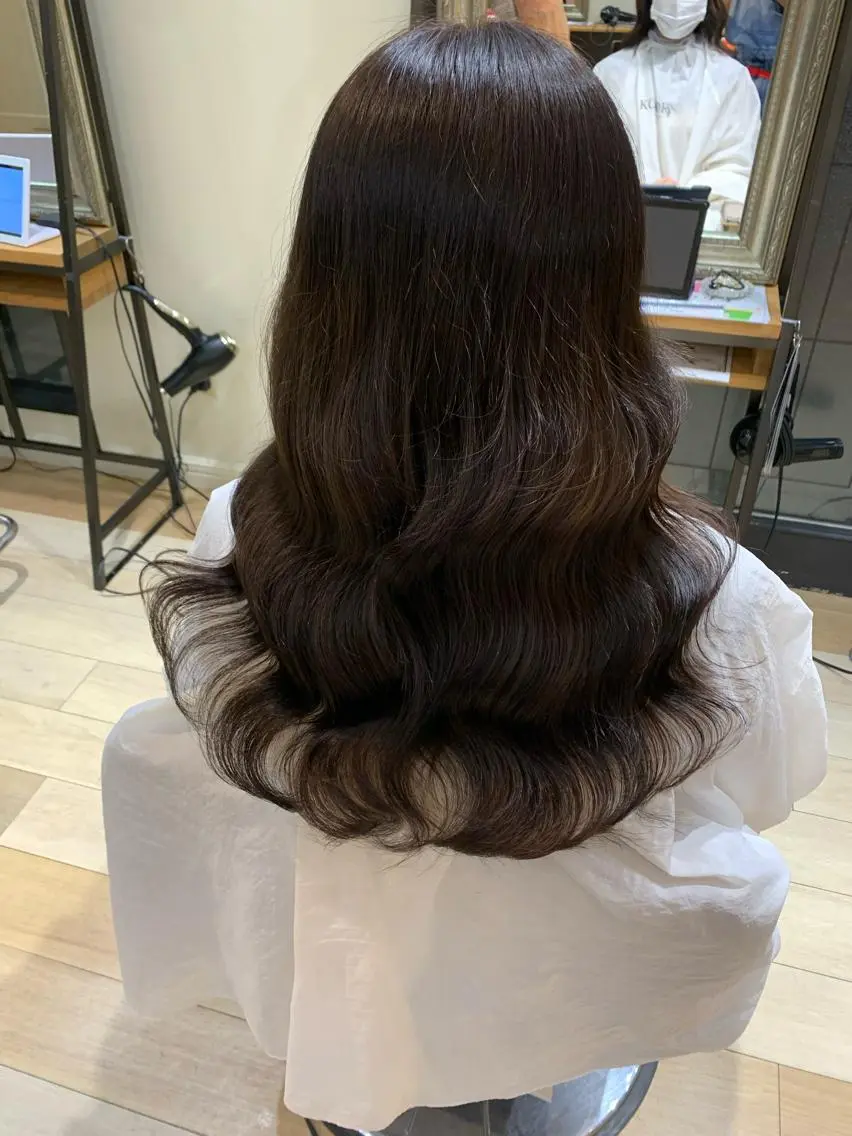 ロング カラー ヘアカラー トリートメント ヘッドスパ 艶髪レイヤー上田 紗也🇰🇷💗のヘアスタイル