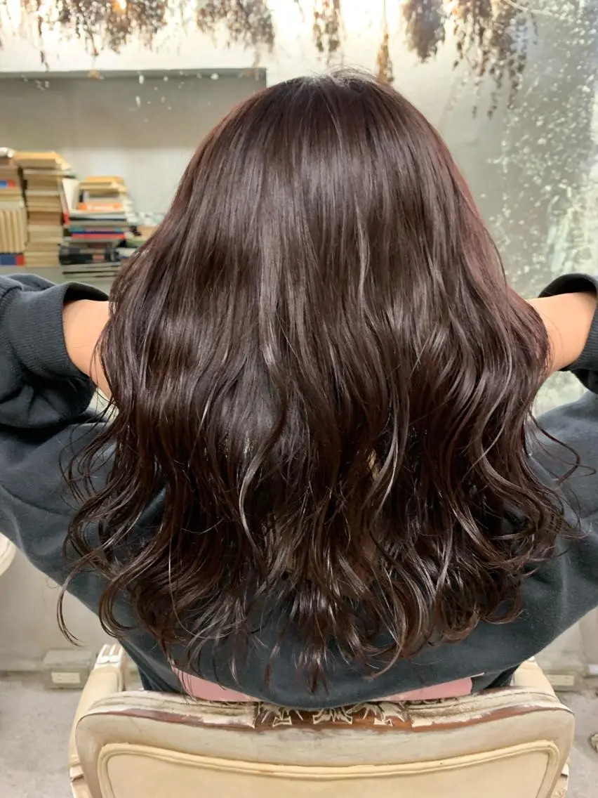 セミロング ラベンダーブラウン 似合わせカラー🫶 小川千波のヘアスタイル