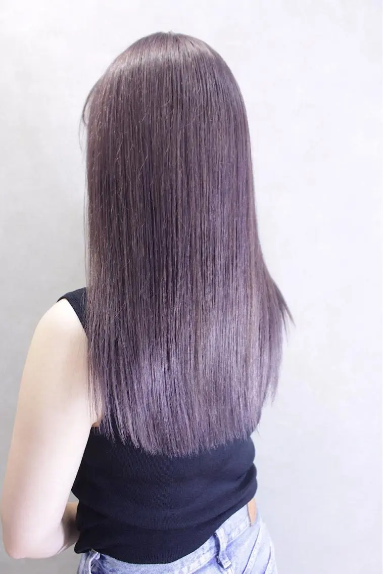 セミロング カラー ヘアアレンジ ラベンダーカラー ピンクカラー ピンクラベンダー シルバー ヘアカラー トリートメント lani ブリーチ /ダブルカラーのヘアスタイル