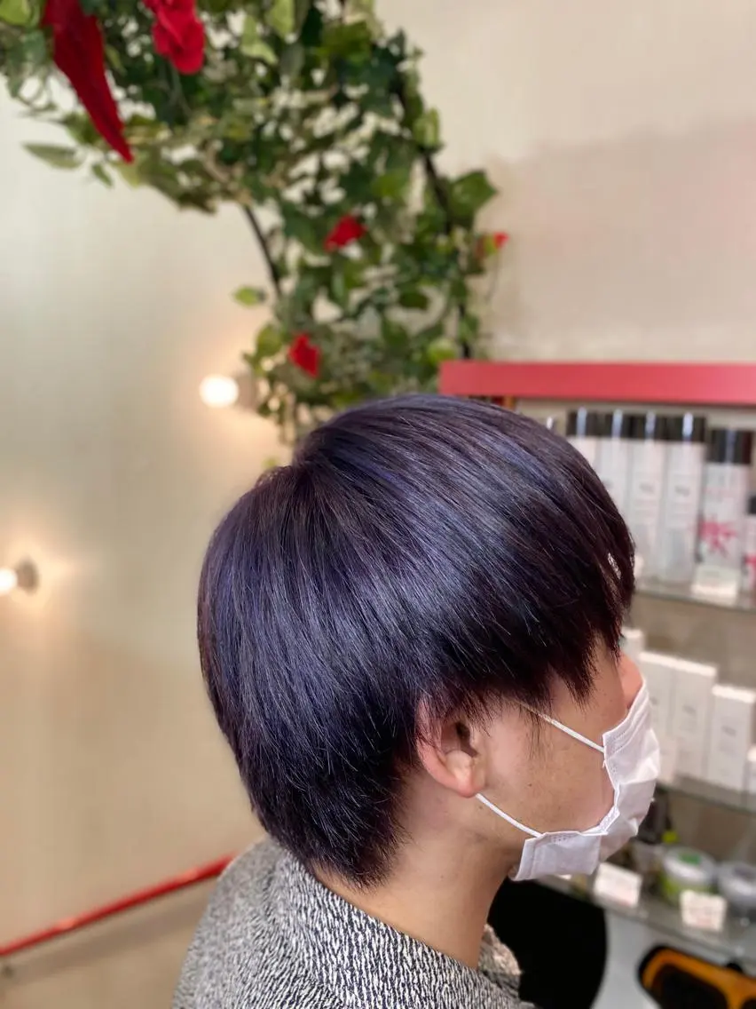 メンズ ヘアカラー ゆぴ☾‪/推しカラー /ハイトーンのヘアスタイル