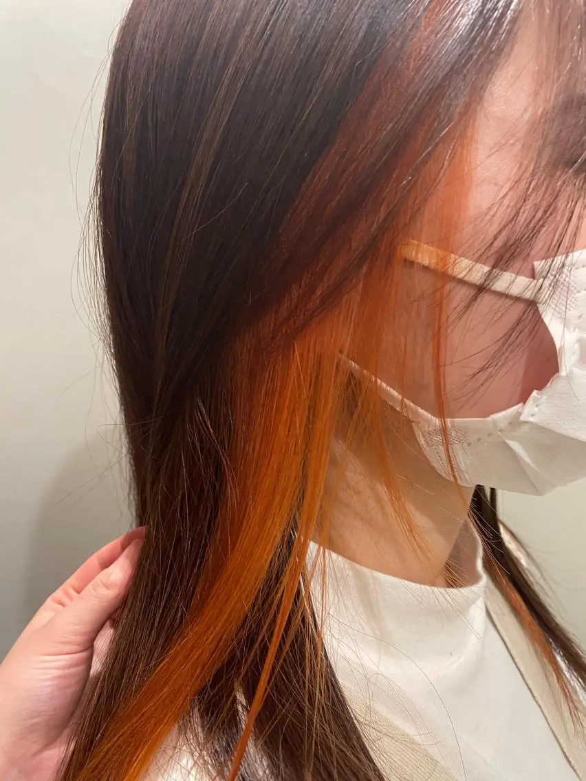カラー イヤリングカラー 隅内 桃香のヘアスタイル