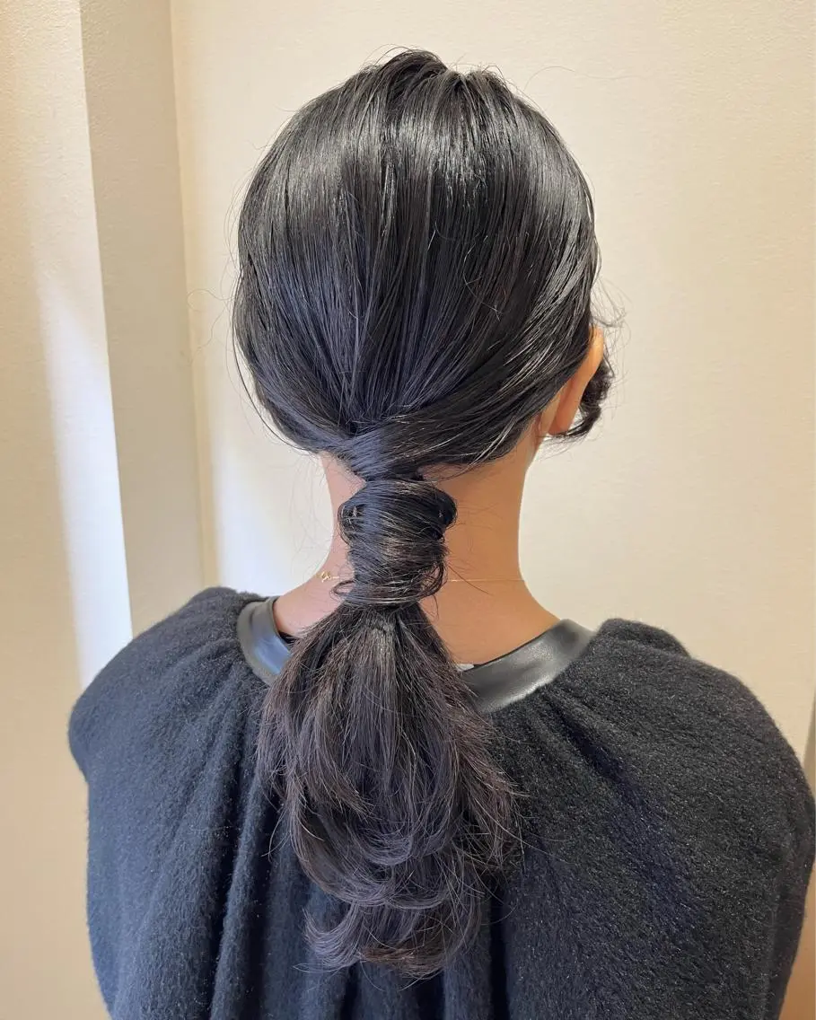 セミロング ヘアアレンジ ヘアセット サソウ ユリエ🥥のヘアスタイル