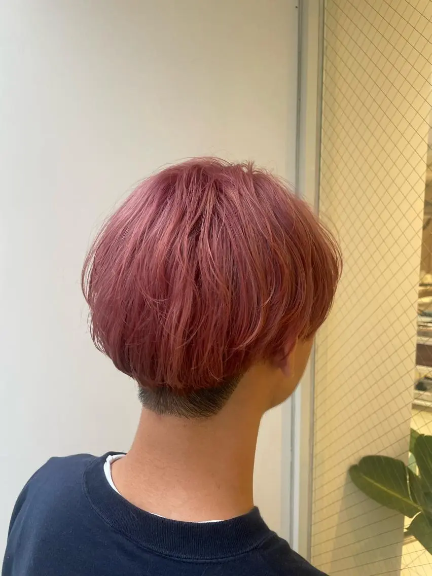 ショート カラー メンズ メンズブリーチ ブリーチ ダブルカラー 韓国ヘアメイク🎀/ 縮毛矯正✨山本媛香のヘアスタイル