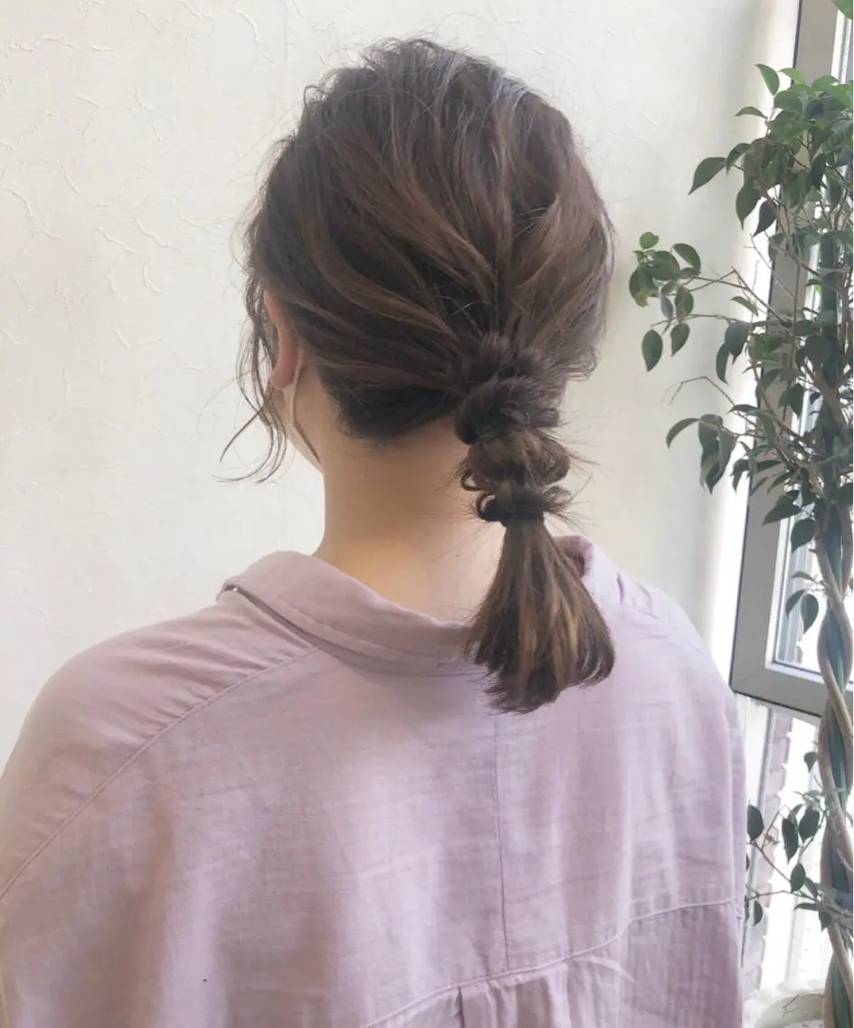 セミロング カラー ヘアアレンジ nakahara madokaのヘアスタイル