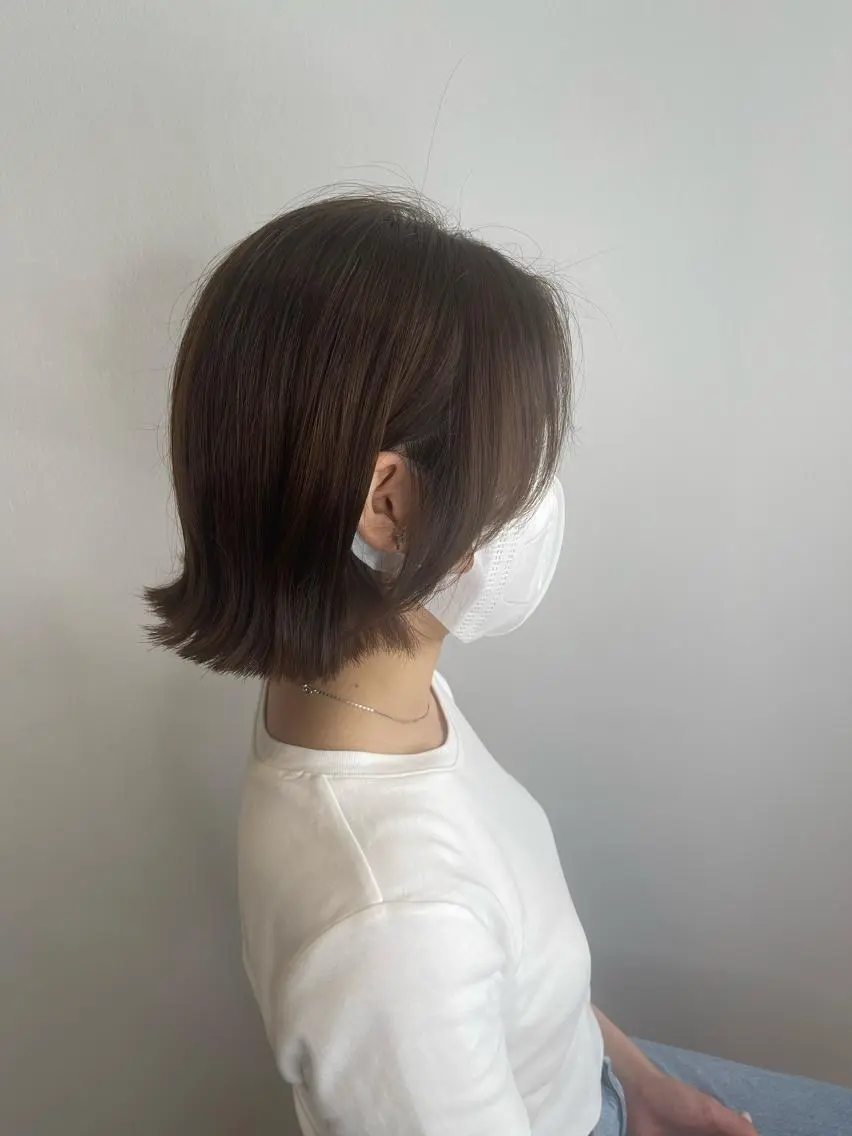 ショート カラー カット ヘアカラー トリートメント emi/髪質改善/ 韓国風/艶カラーのヘアスタイル