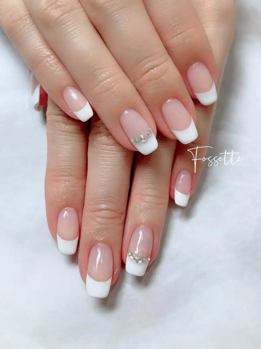 ネイル フレンチネイル オフィスネイル シンプルネイル ハンドネイル nailsalon Fossetteのネイルデザイン
