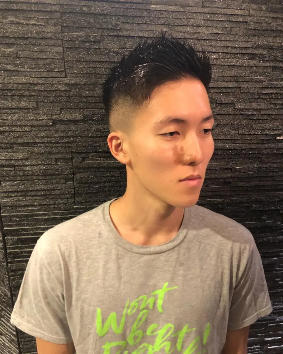 ショート パーマ メンズ 木村 りきのヘアスタイル
