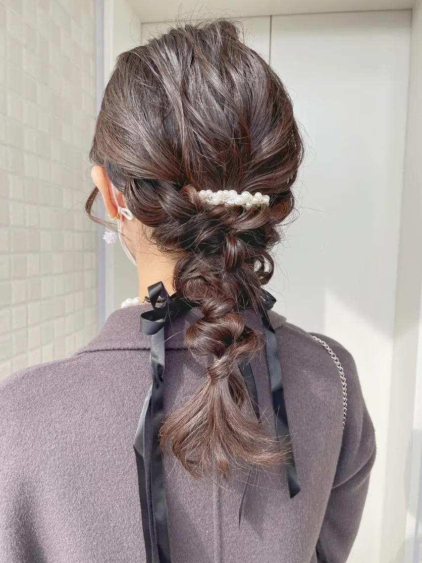ミディアム ヘアアレンジ 大平 美沙のヘアスタイル