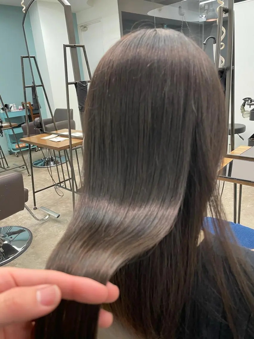 セミロング カラー ヘアアレンジ 髪質改善 トリートメント ヘアカラー トリートメント スズキジュンペイ 銀座/髪質改善のヘアスタイル