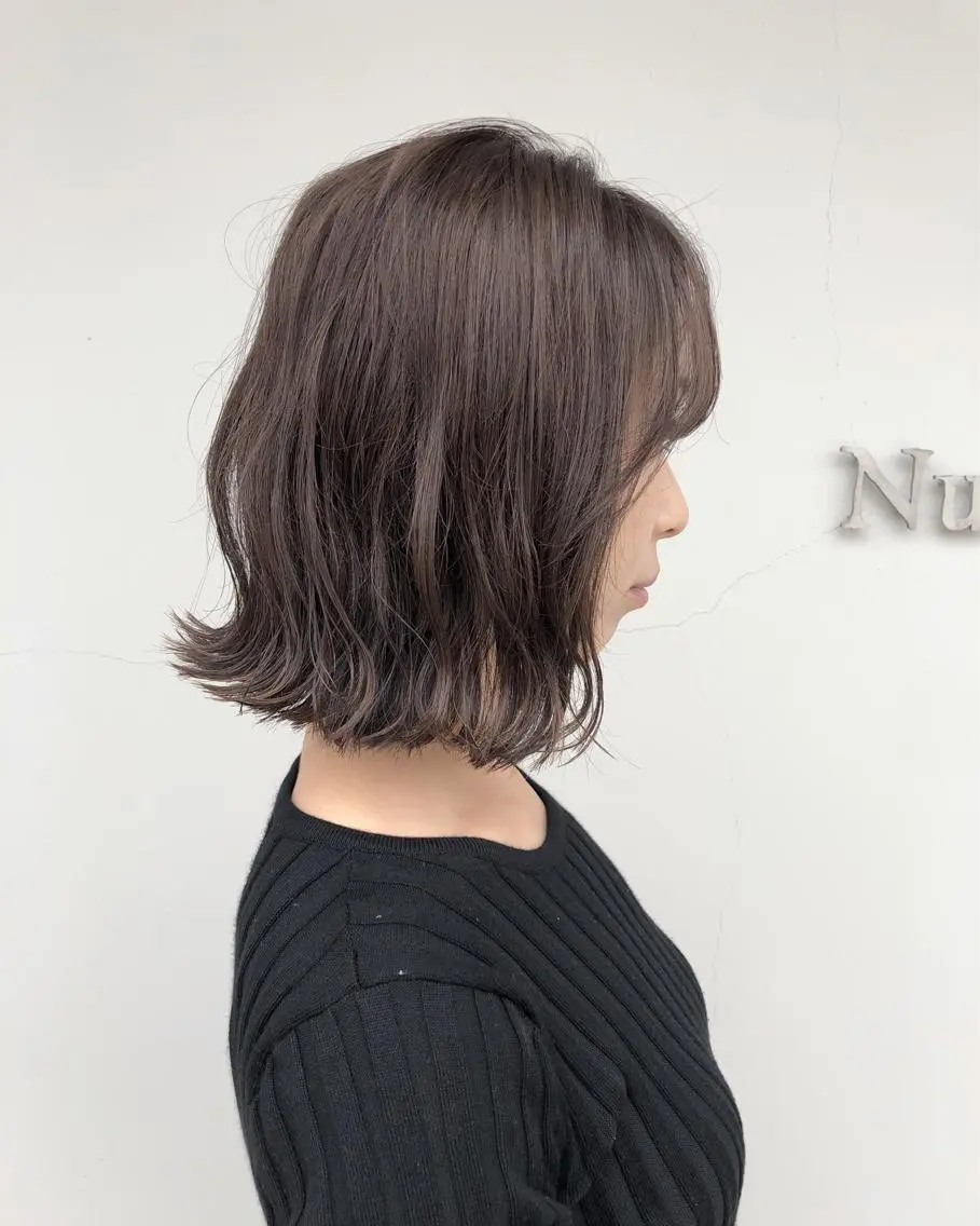 ミディアム カット ヘアカラー トリートメント 遠藤 和美のヘアスタイル