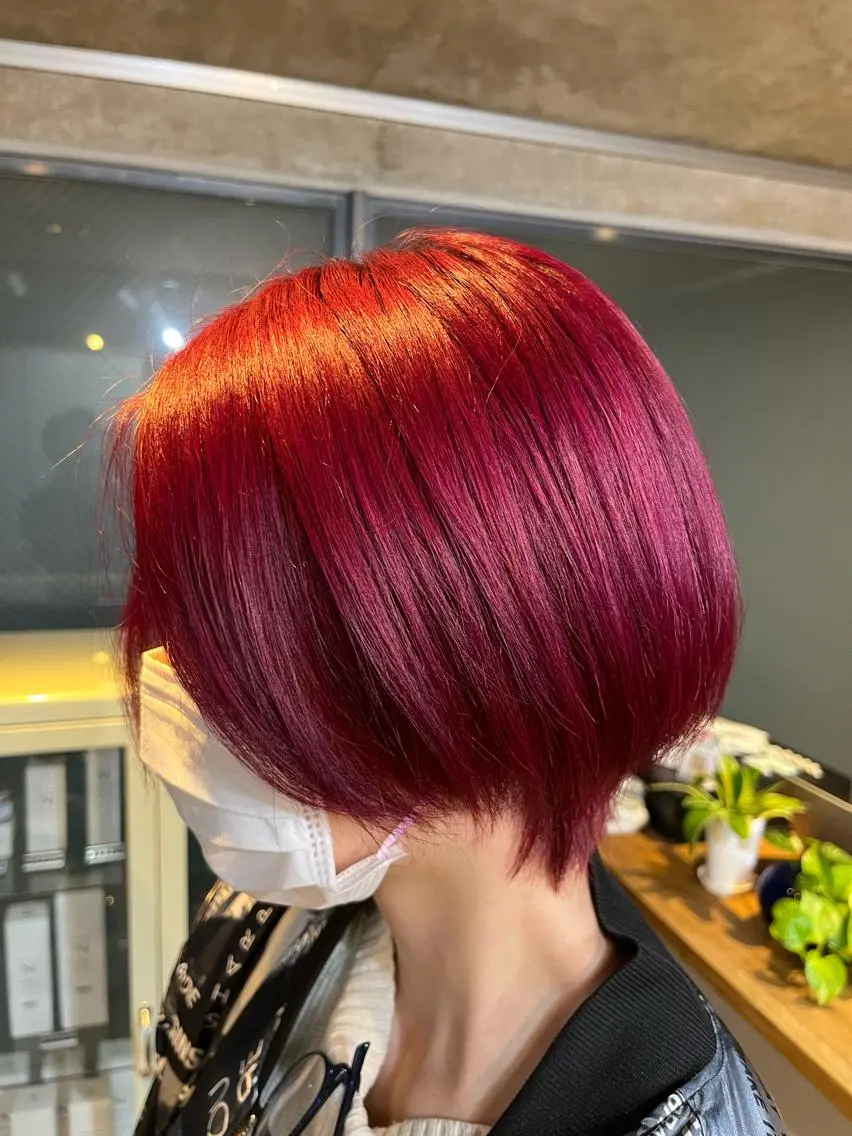 ショート カラー ピンクカラー 髪質改善 🐶とっくんのヘアスタイル