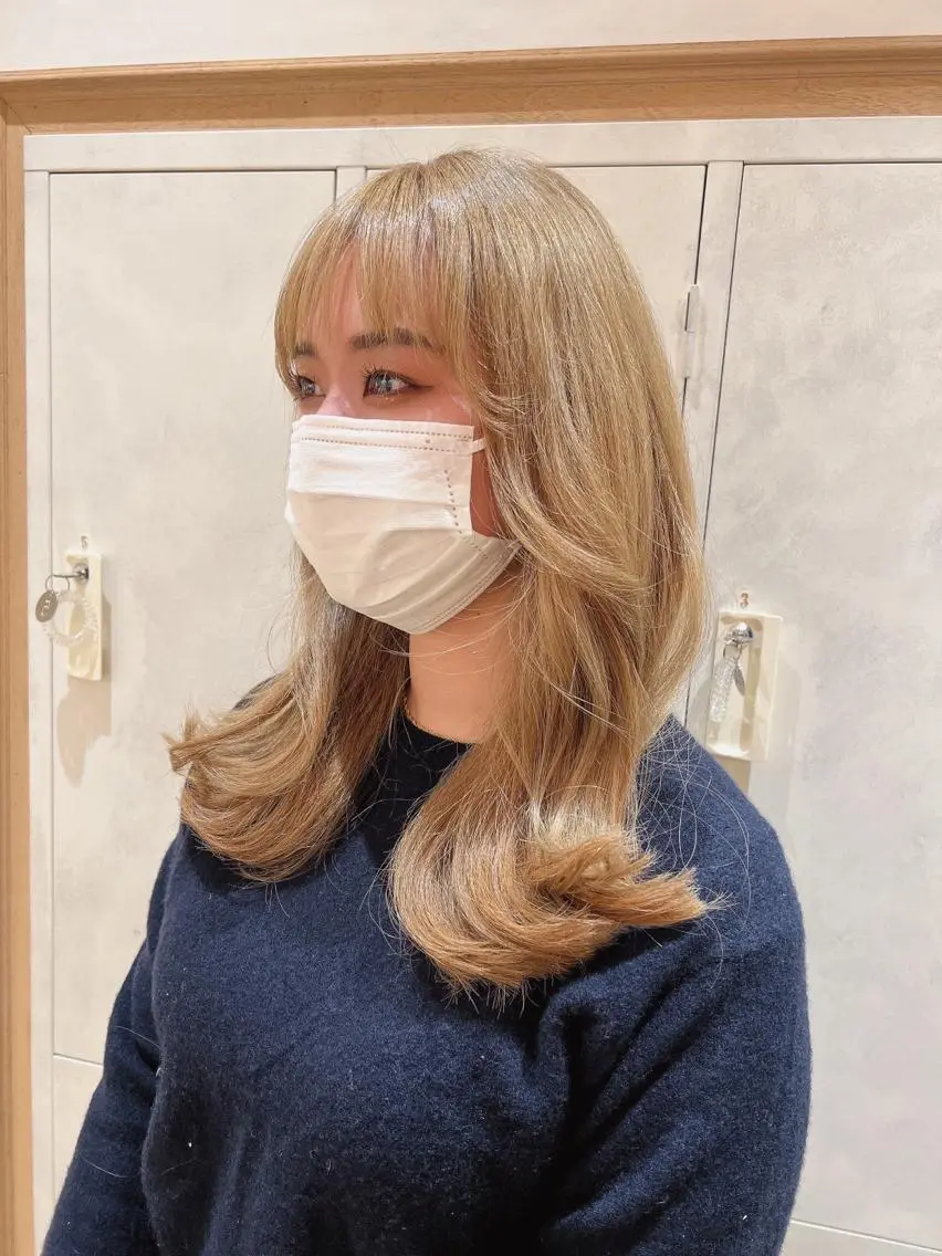 ミディアム レイヤーカット 復帰しました🎀 しょうこLuanaのヘアスタイル