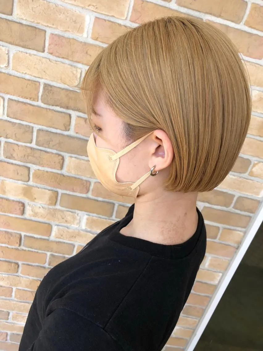 ショート カラー パーマ ヘアアレンジ ❣️倉敷❣️美髪 カラー能登一成のヘアスタイル