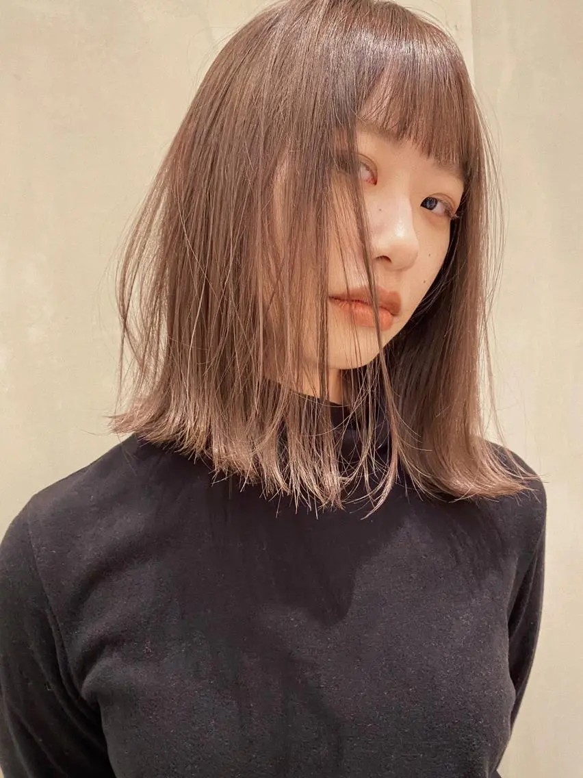 ミディアム カラー ヨシモトリョウ 髪質改善/美髪のヘアスタイル